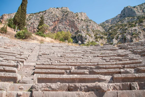 Les Ruines Théâtre Antique Delphes Grèce — Photo