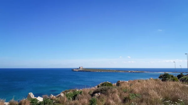 Ein Schöner Blick Auf Die Insel Capo Passero Auf Sizilien — Stockfoto