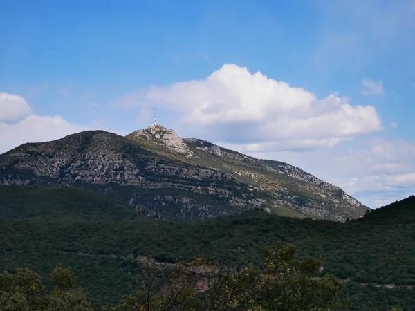 Beautiful Shot Mountains Cloudy Blue Sky Southern France — Stock Photo, Image