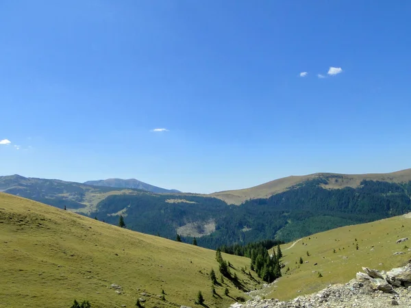 Uma Bela Vista Estrada Transalpina Sobre Montanhas Parang Roménia — Fotografia de Stock
