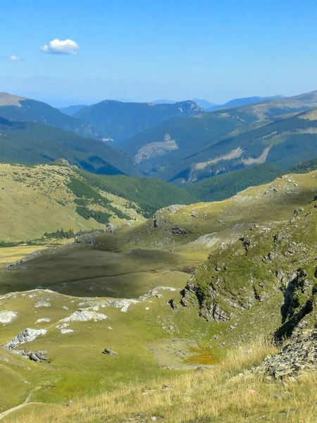 Uma Bela Vista Estrada Transalpina Sobre Montanhas Parang Roménia — Fotografia de Stock