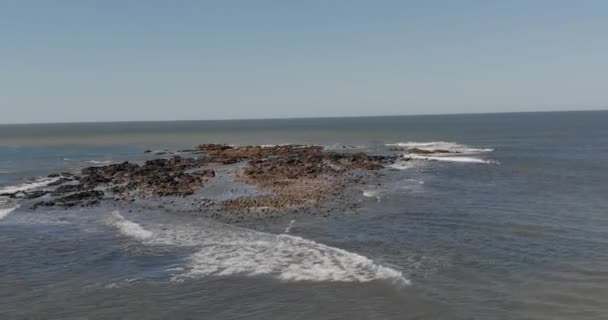 Vista Panorâmica Mar Ondulado Dia Ensolarado — Vídeo de Stock