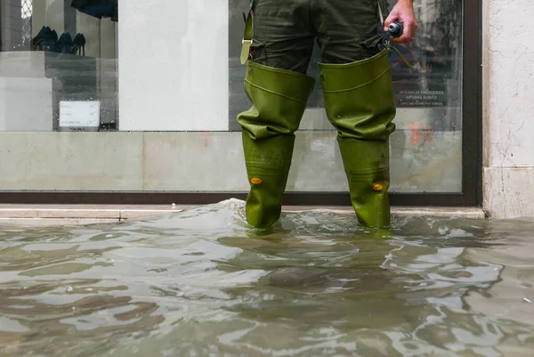 Wencja Włochy Lis 2019 Wielkiej Powodzi Można Było Spacerować Tylko — Zdjęcie stockowe