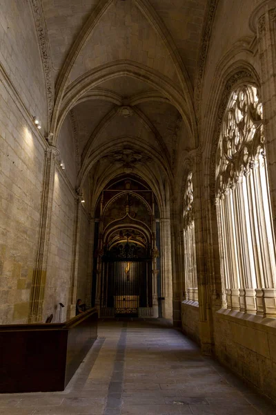 Plano Vertical Columnas Interioresen Nueva Catedral Salamanca España — Foto de Stock