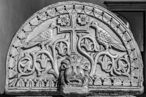 Detailní Záběr Sant Apollinare Classe Sarcophagus Ravenně Itálie — Stock fotografie