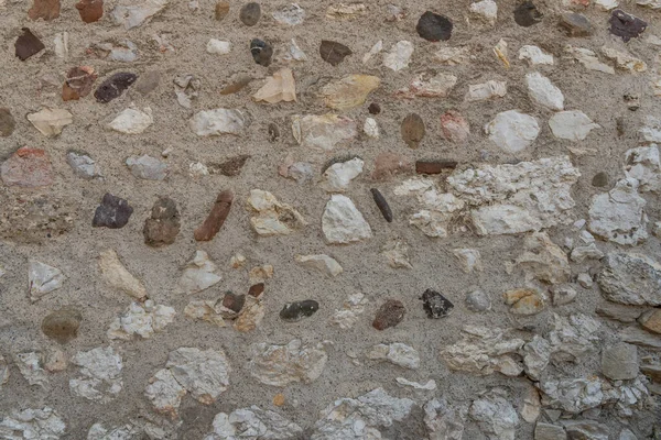 Closeup Shot Rough Stones Cement Wall Texture — Stock Photo, Image