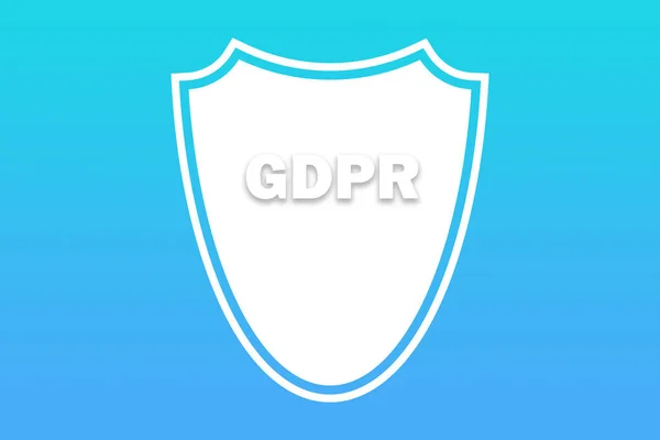 파란색 배경에 Gdpr 문자가 데이터 — 스톡 사진