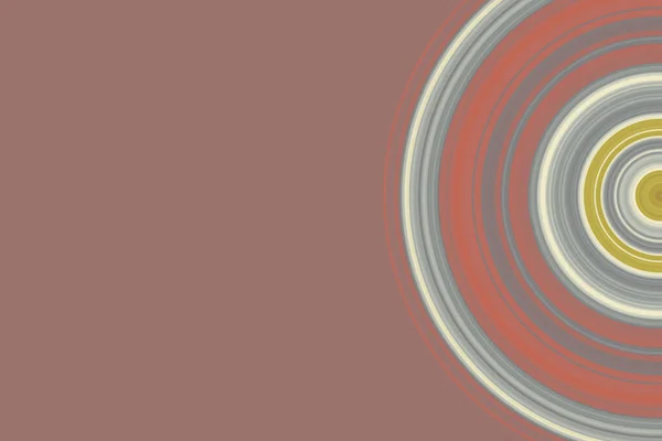 Abstraktní Béžový Design Pozadí Kruhovými Zvukovými Vlnami — Stock fotografie