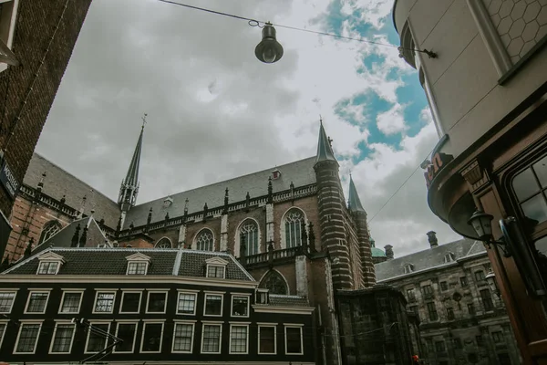 Amsterdam Netherlands Jun 2019 Horizontal Wide Angle Shot Typical Dutch — 스톡 사진