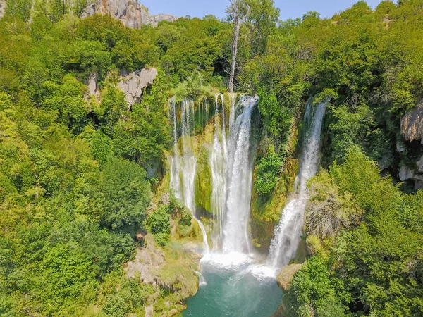 Чудовий Вигляд Водоспаду Вотерфоллі Хорватія — стокове фото