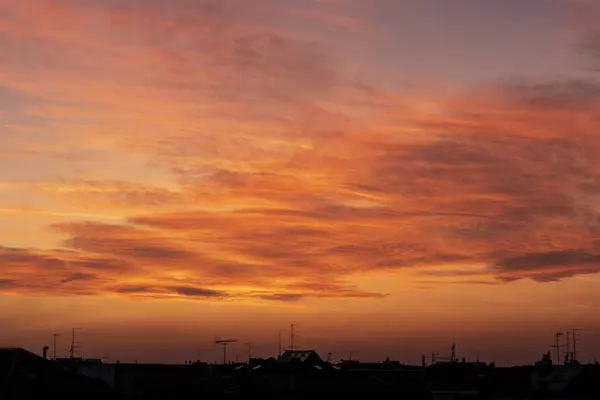 Een Betoverend Uitzicht Zonsondergang Het Vredige Platteland — Stockfoto