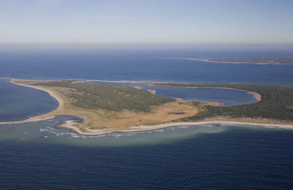 Eine Luftaufnahme Der Küstenlagunen Westestland — Stockfoto