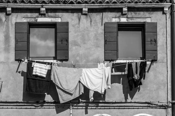 매달린 세탁물의 — 스톡 사진