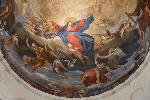 Primer Plano Pintura Cúpula Piazza Dei Miracoli Pisa Toscana Italia — Foto de Stock