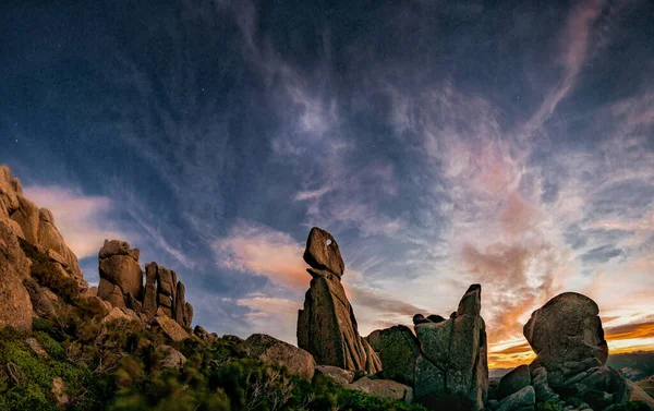 Una Vista Fascinante Las Formaciones Rocosas Parque Natural Pedriza Madrid —  Fotos de Stock