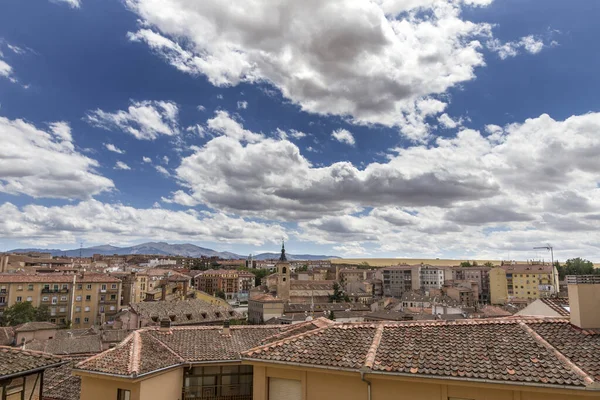 Beautiful View Mirador Canaleja Segovia Spain Cloudy Sky — Stock Photo, Image