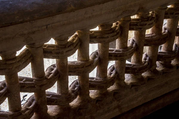 Nahaufnahme Einer Dekorativen Betonwand Der Neuen Kathedrale Von Salamanca Spanien — Stockfoto