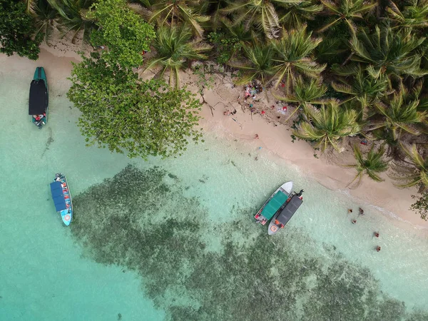 Strand Von Oben Mit Der Drohne Aufgenommen Panama — Stock Photo, Image