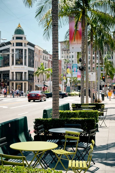 Outdoor Cafe Streets Beverly Hills — Stock Photo, Image