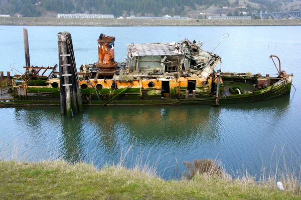 Shot Damaged Ship Mary Hume Gold Usa —  Fotos de Stock