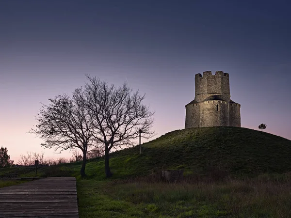 Scenic View Famous Church Nicholas Nin Croatia Sunset — Photo