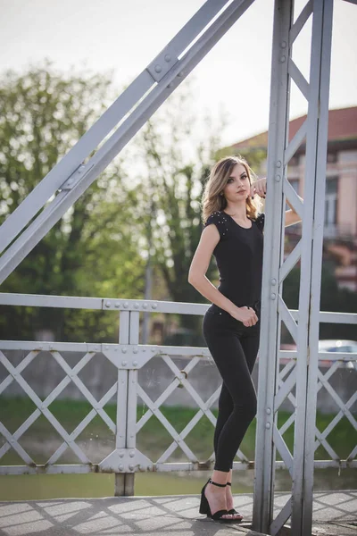 Attractive Caucasian Female Bosnia Herzegovina Posing Camera — Stock Photo, Image