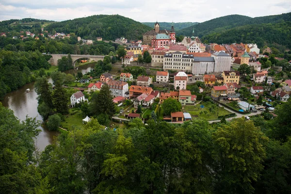 View Loket Town Castle Czech Republic Royalty Free Stock Images