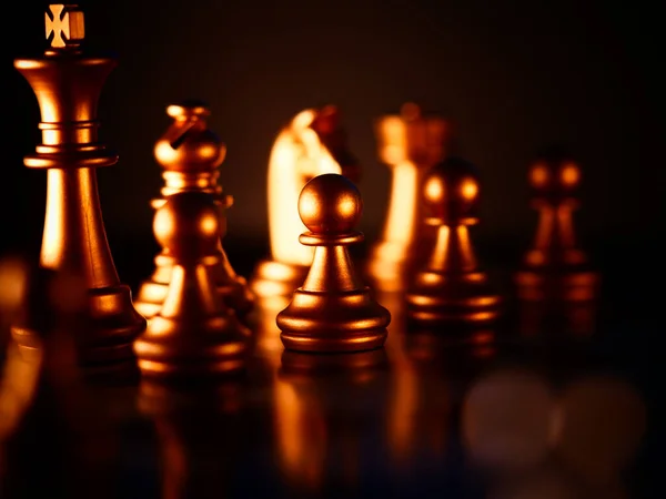 Eine Nahaufnahme Von Schachfiguren — Stockfoto