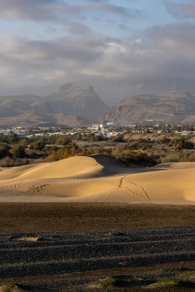 日没時にマスパロマスの砂丘 — ストック写真