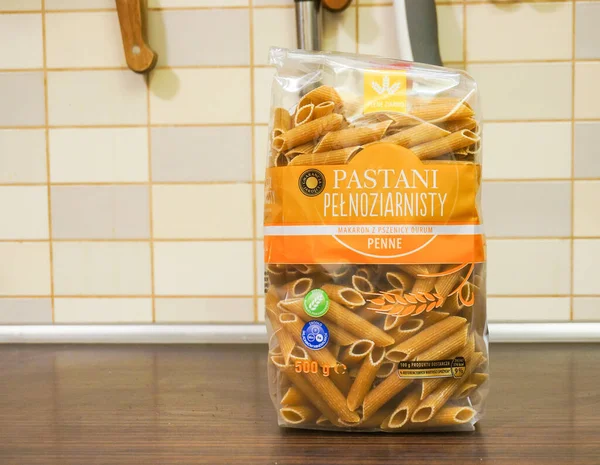 Poznan Poland Mei 2016 Pastani Penne Pasta Rigate Dalam Kantong — Stok Foto