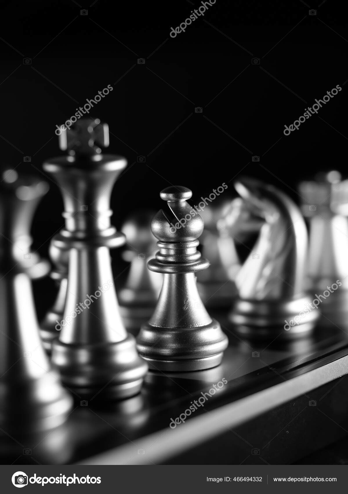 Beautiful Grayscale Closeup Shot of Clear Glass Chess Pieces-perfect for Mobile  Wallpapers Stock Image - Image of macro, background: 192740149