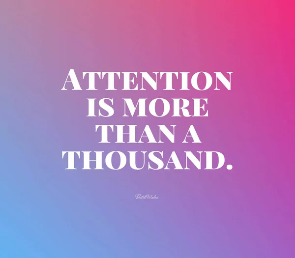 Quote Attention More Thousand — Stock Photo, Image