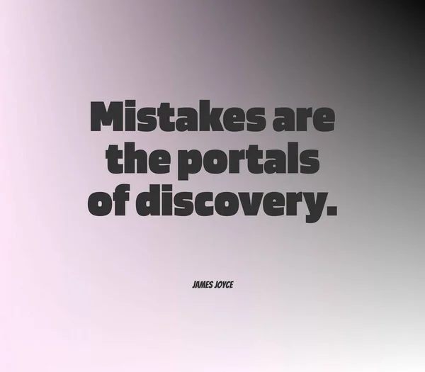 Uma Citação Motivacional Sobre Erros — Fotografia de Stock
