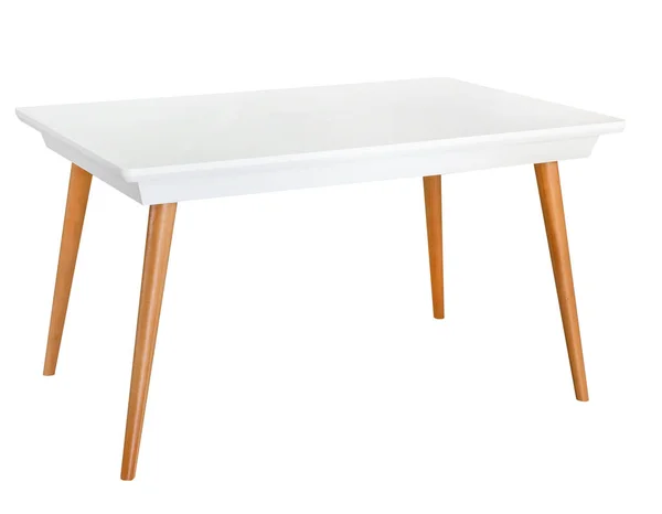 白いテーブルの上に小さな白いテーブルのクローズアップショット — ストック写真
