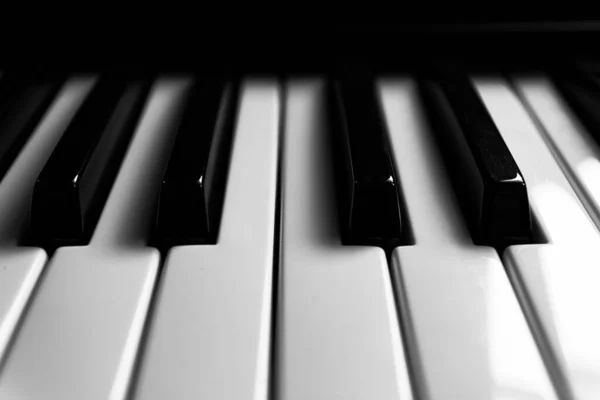Macro Closeup Shot Piano Keys — 图库照片