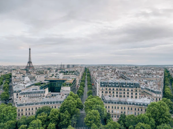 Paysage Magnifique Paysage Urbain Avec Tour Effiel Paris France Sous — Photo