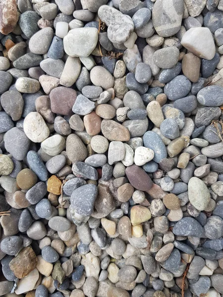 High Angle Shot Beautiful Colorful Pebbles Stacked Each Other Background — Stock Photo, Image