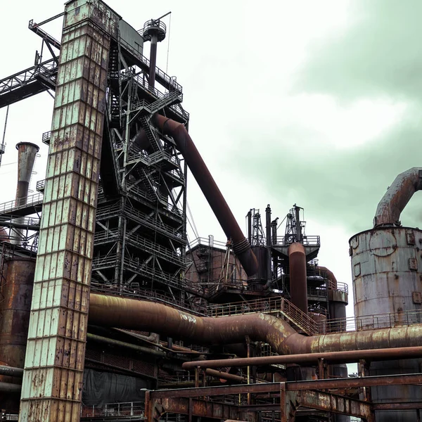 Een Oude Fabriek Met Oude Industriële Gebouwen Noord Duisburg Duitsland — Stockfoto