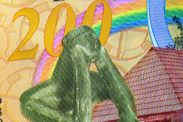 Focus Selettivo Sui Dettagli Delle Banconote Lei Dettaglio Ravvicinato Delle — Foto Stock