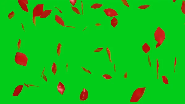 Зелений Фон Червоними Пелюстками Шпалер — стокове фото
