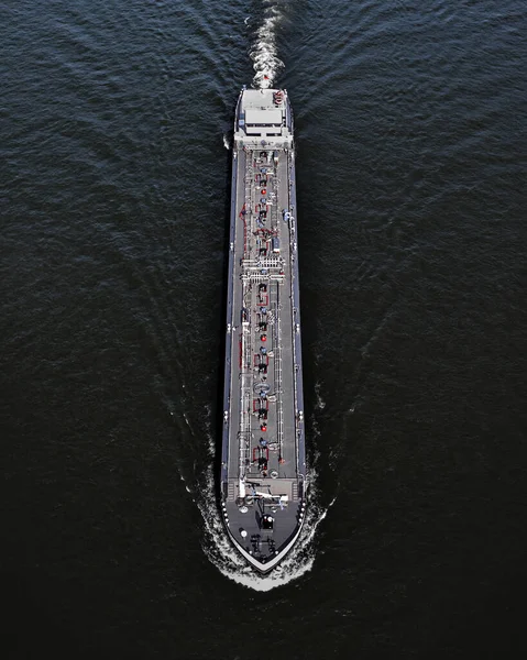 Plan Vertical Ferry Naviguant Dans Océan — Photo