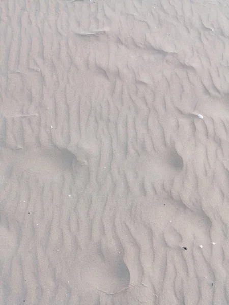 Une Vue Dessus Texture Sable Avec Des Empreintes Légèrement Visibles — Photo