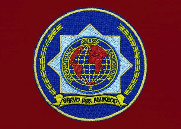 Sovata Roménia Abril 2020 Emblema Associação Internacional Polícia Roménia — Fotografia de Stock