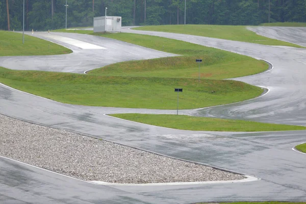 Una Pista Karting All Aperto Vuota — Foto Stock