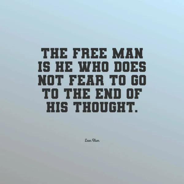 Uma Citação Sobre Ideia Quem Homem Livre — Fotografia de Stock