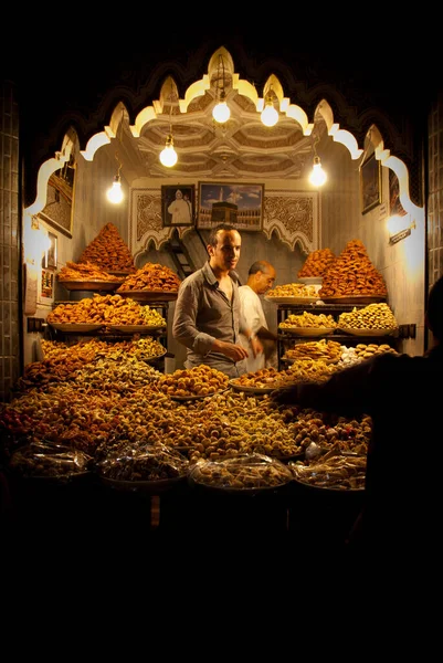 Marrakech Morocco Apr 2021 Market Sales Man Souk Marrakech Selling — Stock Photo, Image