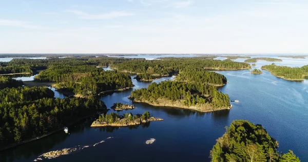 Isole Finlandesi Veduta Aerea Dell Arcipelago Fuori Skaldo Soleggiata Primavera — Foto Stock