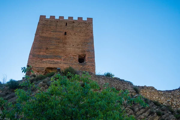 Låg Vinkel Skott Sot Chera Slott Klarblå Himmel — Stockfoto