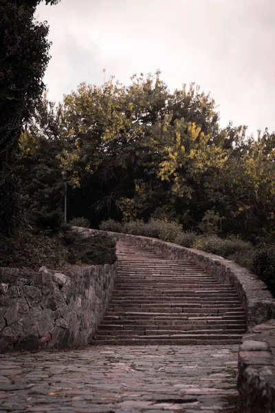 View Stone Staircase Picturesque Autumn Park — Stock Photo, Image