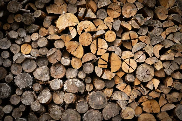 Una Pila Madera Cortada Apilada Como Madera —  Fotos de Stock